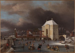 View of the Heiligewegspoort in Amsterdam by Jan van III Kessel