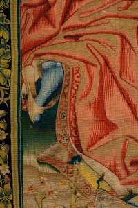 Flemish tapestry. Patrimonio Nacional. Christ takes leave of his mother. Series: The Canopy of Charles V
