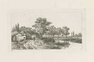 Landscape with Moored Boat by Jan van Lokhorst