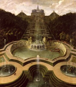 View of the Octagon over the Waterfalls and the Pools of Neptune by Jan van Nickelen