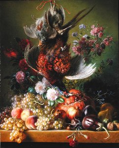 Still Life with Pheasant and Flowers