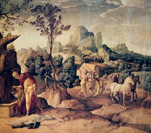 The Apostle Philip Baptizing the Eunuch, 16th Century by Jan van Scorel