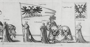 Banners at the Funeral Procession of Emperor Charles V, 1559 by Jan van and Doetechum Doetechum the elder