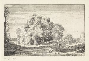 Rider in a Landscape at Sunrise by Jan van de Velde (II)