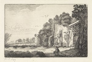 Woman with Child by the Ruins of a House (series title: Landscapes, Amenissimae aliquot requculae)