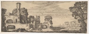 Riverscape with Ruins of a Castle from Landscapes and Ruins