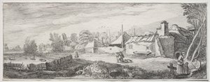 Some Pleasing Landscapes and Ruins of Ancient Monuments: Dilapidated Farm by Jan van de Velde II