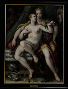 Vanity, Moderation and Death by Jan van der (1523 1605) Straet