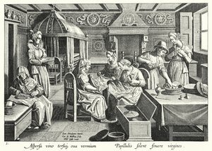 The handling of the eggs of silkworms by Jan van der Straet