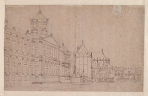 The Dam with the New Town Hall by Jan van der Heyden