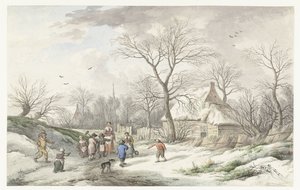 Winter: Assembling for Shrove Tuesday by Jan van der Meer (II)
