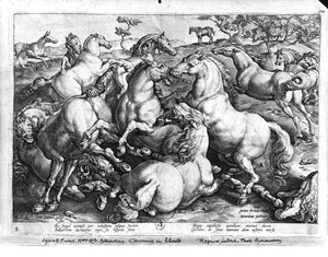 Horses in the Wild by Jan van der Straet