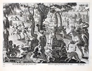Hunting Monkeys in the Countryside, Illustration from 