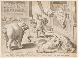 A Roman Soldier Fighting one of Hannibal