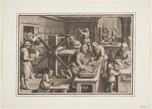 Engraving on Metal; Engravers on a Ship by Jan van der Straet, called Stradanus
