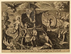 Ferdinandes Magalanes Lusitanus, plate 4 from Americae Retectio by Jan van der Straet, called Stradanus