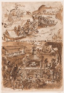 Collecting Bitumen, from Pliny