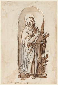 Saint Luke in a Niche by Jan van der Straet, called Stradanus
