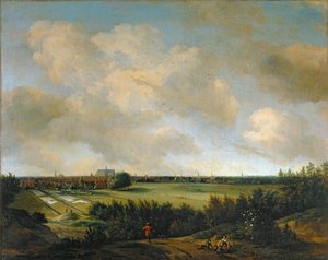 The Laundresses of Overveen, near Haarlem by Jan van der the Elder Meer