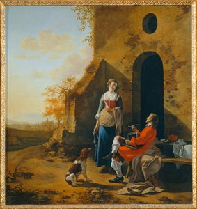 Entrance to a Tavern by Jan van der the Younger Meer