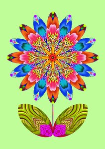 Flower Cutout on Pale Green, 2020 by Jane Tattersfield