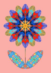 Flower Cutout on Pale Pink, 2020