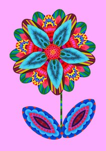 Flower Cutout on Pink, 2020