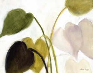 Botanical with Philodendron in Rosey Greens, c.2022