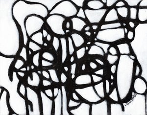 Composition in Harmony with Black Lines, c.2020 by Janel Bragg