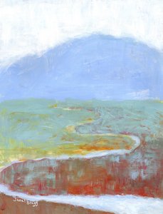 Mountainscape with Slough and Wildflowers for Annabelle by Janel Bragg