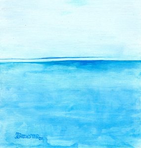 Blue Calming Landscape by Janine Brewster
