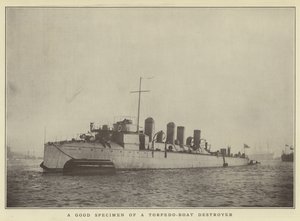A Good Specimen of a Torpedo-Boat Destroyer by Japanese Photographer