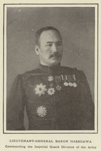 Lieutenant-General Baron Hasegawa, Commanding the Imperial Guard Division of the Army by Japanese Photographer
