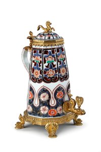 A Rare Elegantly Mounted Imari Coffee Pot and Cover by Japanese School