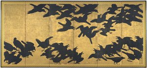 Crows, early 17th century by Japanese School