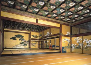 Interior of the Nijo Castle. Tokugawa Art. Architecture. Japan, Kyoto by Japanese School