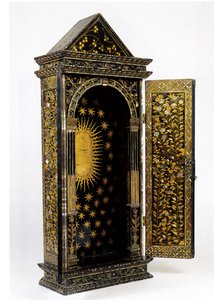 Namban Christian Portable Shrine, Designed to Contain a Religious Statuette by Japanese School