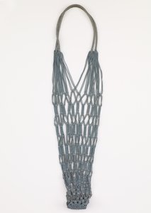 Net bag for displaying tea-leaf storage jar by Japanese School