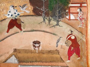 Osakazu Byobu - Japanese Eight-Panel Folding Screen by Japanese School