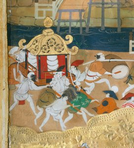 Osakazu Byobu - Japanese eight-panel folding screen by Japanese School
