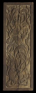 Panel with low-relief carving of Buddhist apsaras