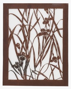 Paper stencil (katagami), late 19th century