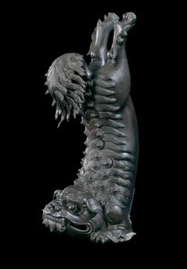 Perfume burner in the shape of a Chinese lion by Japanese School