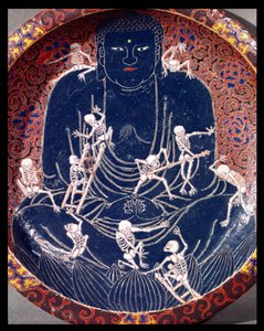 Plate Depicting Buddha with Ten Skeletons (detail) by Japanese School