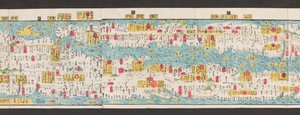 Section of a Map of Roads in Japan