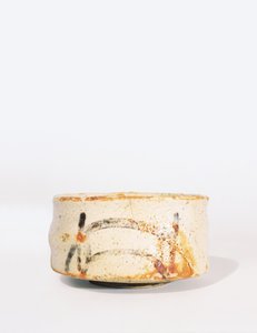 Shino Chawan Tea Bowl with a Low Footring, Momoyama Period by Japanese School