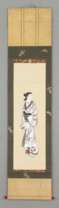 Standing figure of a woman by Japanese School