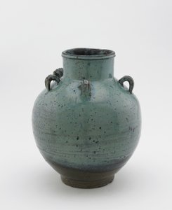 Tea-leaf storage jar with five loop lugs, Edo period