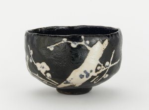 Tea Bowl with Design of Blossoming Plum Tree, Kyoto, Kyoto-fu, Edo Period