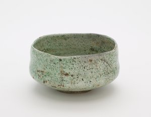 Tea bowl with false Raku seal by Japanese School